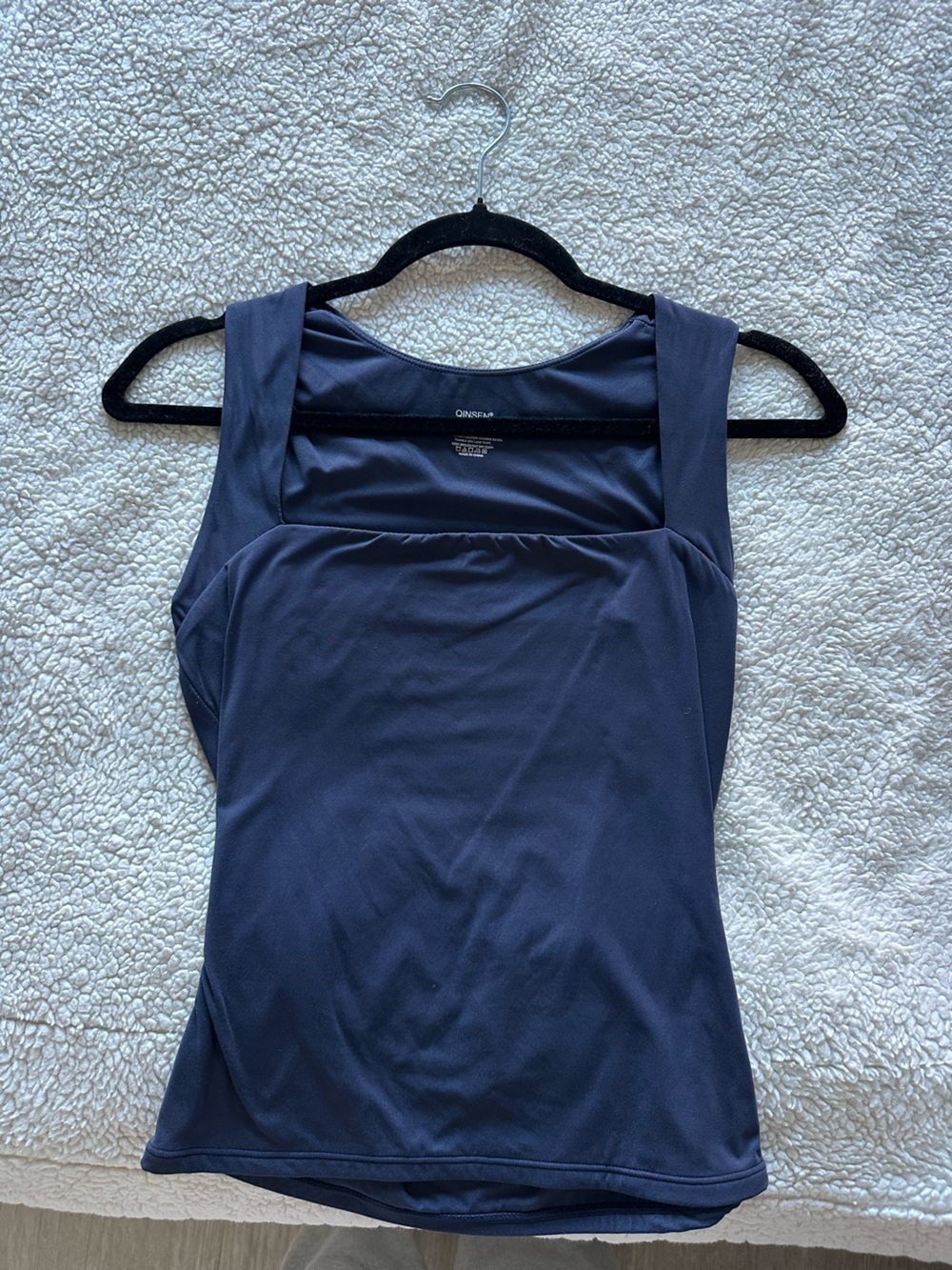 Amazon Women's Dark Blue Square-Neck Tank Top